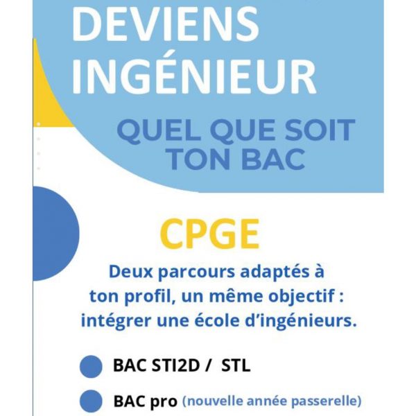 Nouveauté BAC Pro : Passerelle CPGE TSI